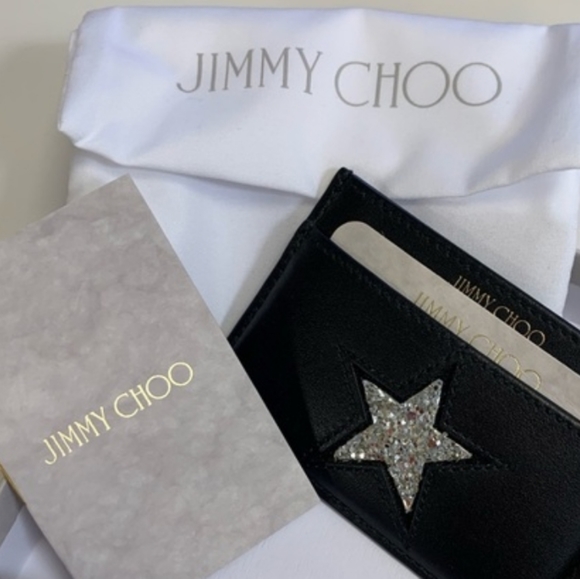 NWT Jimmy Choo black leather card holder $295.00 - Picture 7 of 9